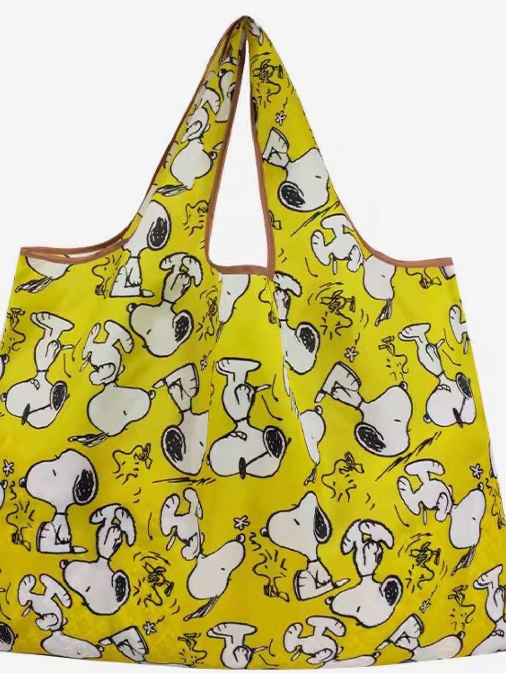 Yellow Snoopy Print Reusable Tote Bag BIG - Picture 2 of 4